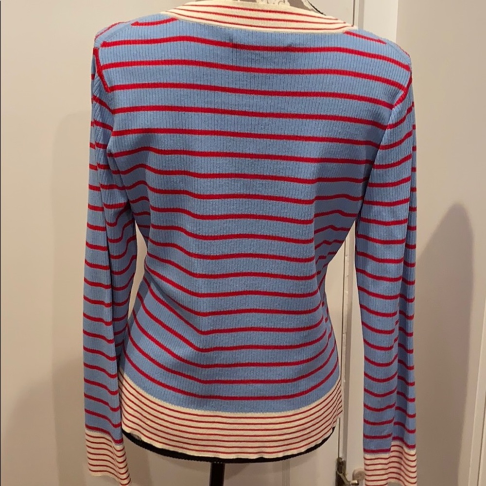 Sweet Red White & Blue Sweater Top - Picture 4 of 5